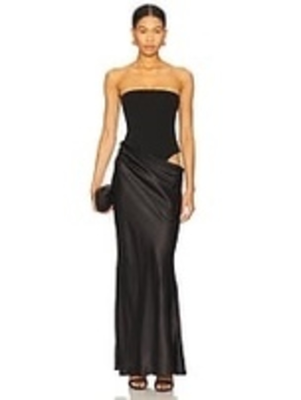 ALL THE WAYS Carrie Maxi Dress black strapless maxi